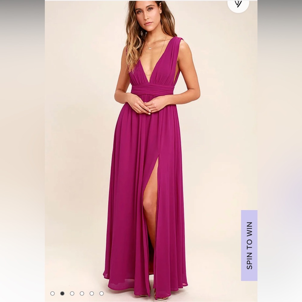Lulus Heavenly Hues Magenta Maxi Dress 43449 Small